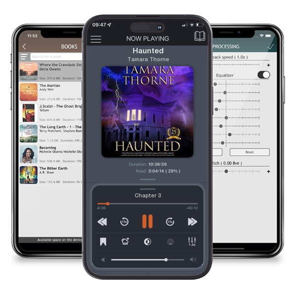 Download fo free audiobook Haunted by Tamara Thorne and listen anywhere on your iOS devices in the ListenBook app.