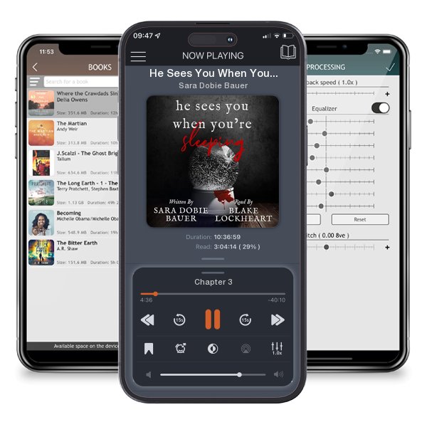 Download fo free audiobook He Sees You When You're Sleeping by Sara Dobie Bauer and listen anywhere on your iOS devices in the ListenBook app.