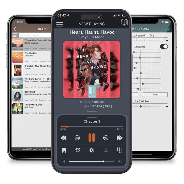 Download fo free audiobook Heart, Haunt, Havoc by Freydís Moon and listen anywhere on your iOS devices in the ListenBook app.