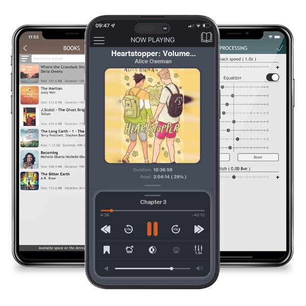 Download fo free audiobook Heartstopper: Volume Three (Heartstopper, #3) by Alice Oseman and listen anywhere on your iOS devices in the ListenBook app.