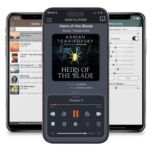 Download fo free audiobook Heirs of the Blade by Adrian Tchaikovsky and listen anywhere on your iOS devices in the ListenBook app.
