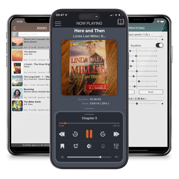 Download fo free audiobook Here and Then by Linda Lael Miller; B. J. Daniels and listen anywhere on your iOS devices in the ListenBook app.