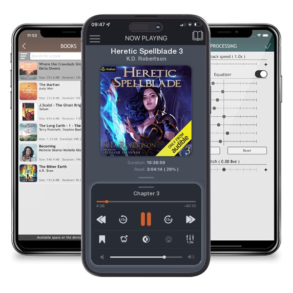 Download fo free audiobook Heretic Spellblade 3 by K.D. Robertson and listen anywhere on your iOS devices in the ListenBook app.