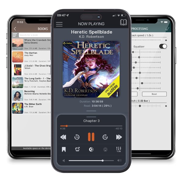 Download fo free audiobook Heretic Spellblade by K.D. Robertson and listen anywhere on your iOS devices in the ListenBook app.