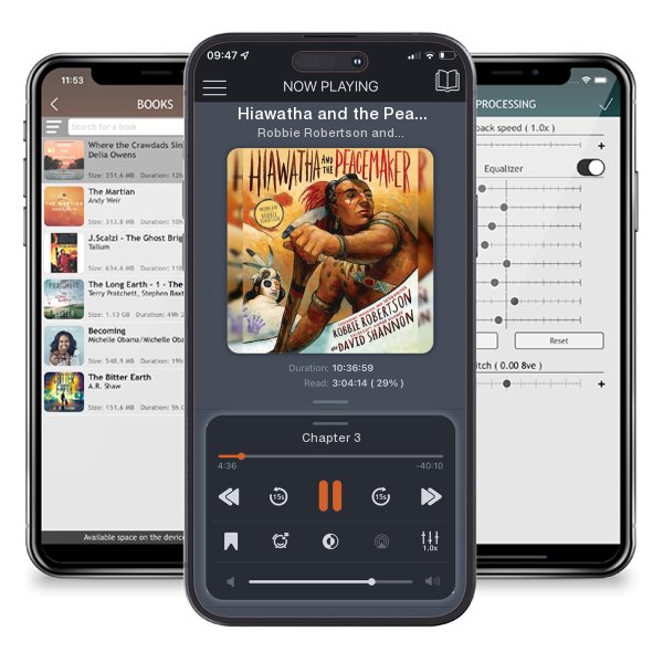 Download fo free audiobook Hiawatha and the Peacemaker by Robbie Robertson and David Shannon and listen anywhere on your iOS devices in the ListenBook app.