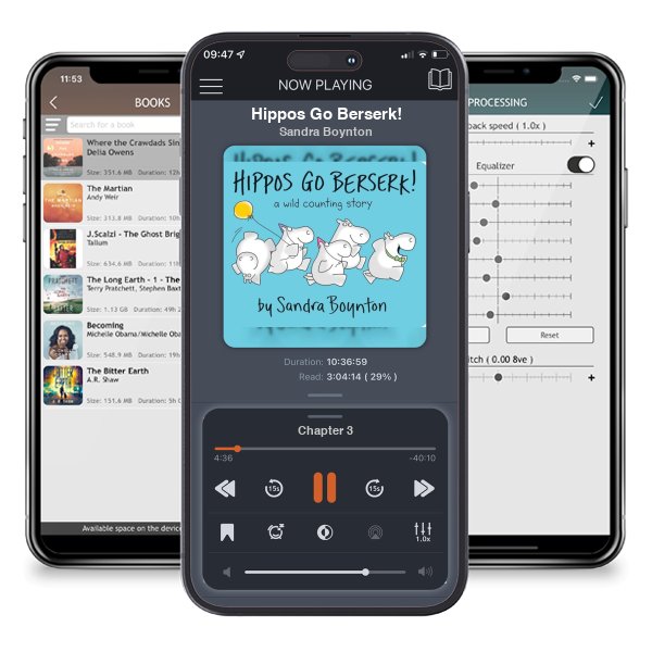 Download fo free audiobook Hippos Go Berserk! by Sandra Boynton and listen anywhere on your iOS devices in the ListenBook app.