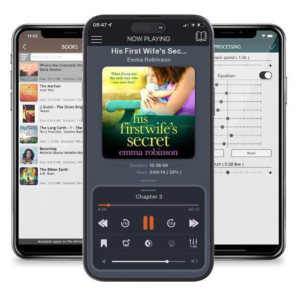 Download fo free audiobook His First Wife's Secret by Emma Robinson and listen anywhere on your iOS devices in the ListenBook app.