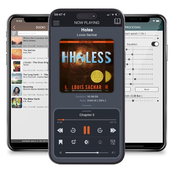 Download fo free audiobook Holes by Louis Sachar and listen anywhere on your iOS devices in the ListenBook app.