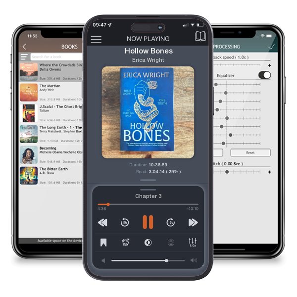 Download fo free audiobook Hollow Bones by Erica Wright and listen anywhere on your iOS devices in the ListenBook app.