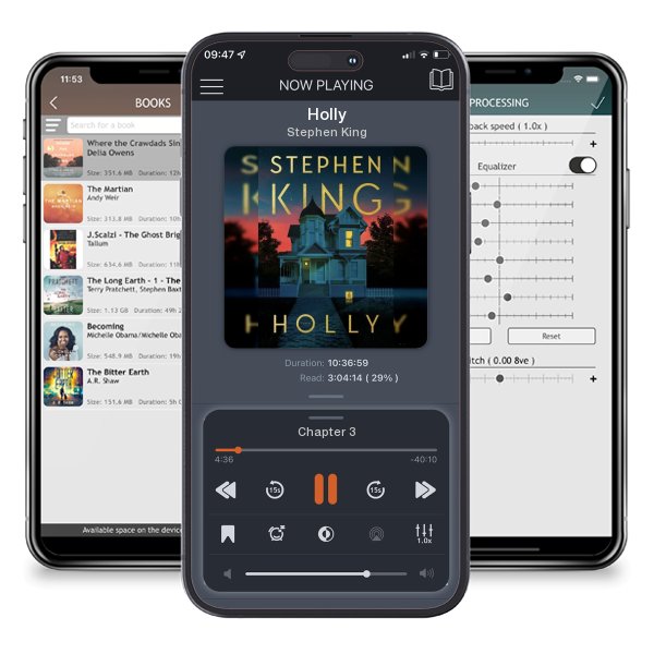 Download fo free audiobook Holly by Stephen King and listen anywhere on your iOS devices in the ListenBook app.