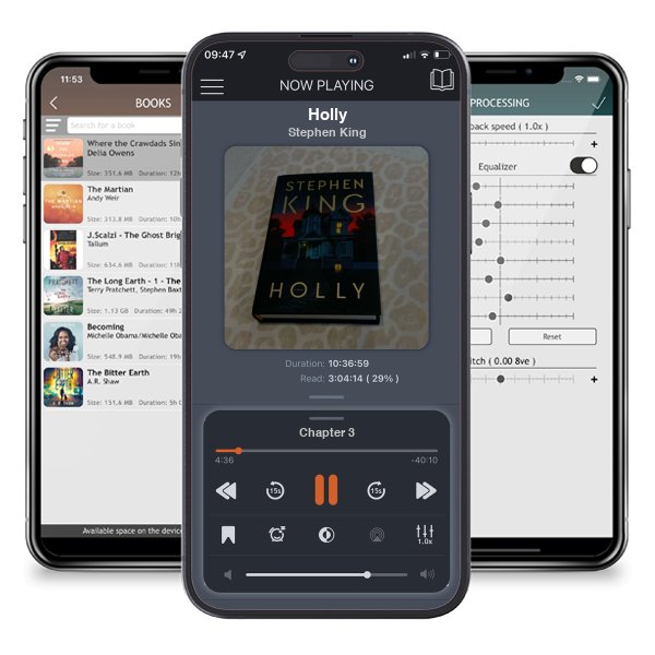 Download fo free audiobook Holly by Stephen King and listen anywhere on your iOS devices in the ListenBook app.