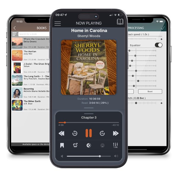 Download fo free audiobook Home in Carolina by Sherryl Woods and listen anywhere on your iOS devices in the ListenBook app.