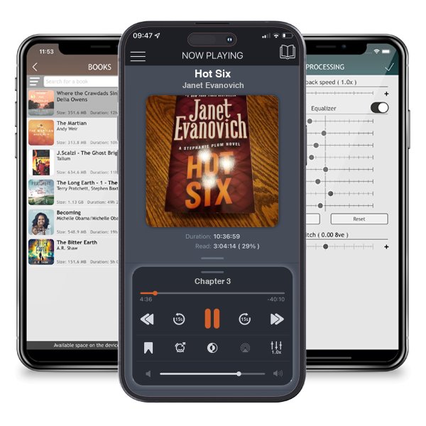 Download fo free audiobook Hot Six by Janet Evanovich and listen anywhere on your iOS devices in the ListenBook app.