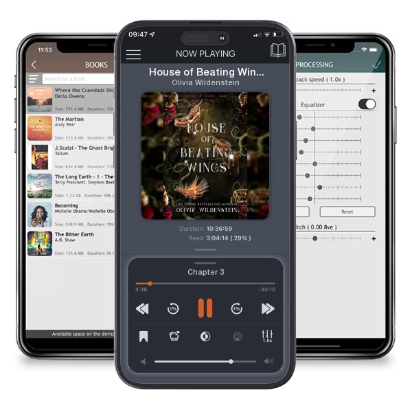 Download fo free audiobook House of Beating Wings by Olivia Wildenstein and listen anywhere on your iOS devices in the ListenBook app.