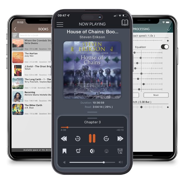 Download fo free audiobook House of Chains: Book Four of the Malazan Book of the Fallen by Steven Erikson and listen anywhere on your iOS devices in the ListenBook app.