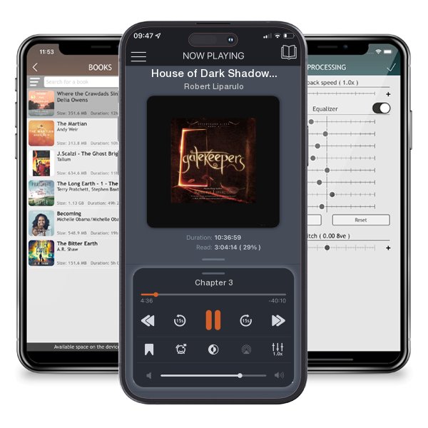 Download fo free audiobook House of Dark Shadows by Robert Liparulo and listen anywhere on your iOS devices in the ListenBook app.