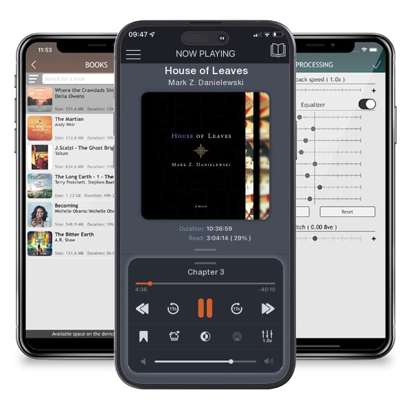 Download fo free audiobook House of Leaves by Mark Z. Danielewski and listen anywhere on your iOS devices in the ListenBook app.
