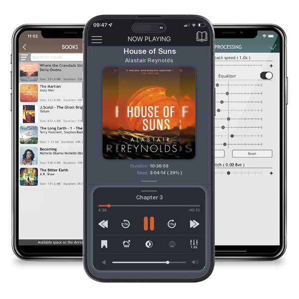 Download fo free audiobook House of Suns by Alastair Reynolds and listen anywhere on your iOS devices in the ListenBook app.