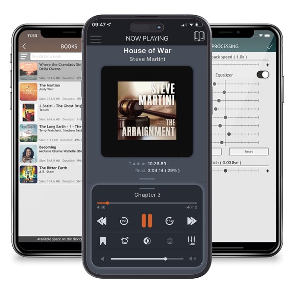 Download fo free audiobook House of War by Steve Martini and listen anywhere on your iOS devices in the ListenBook app.