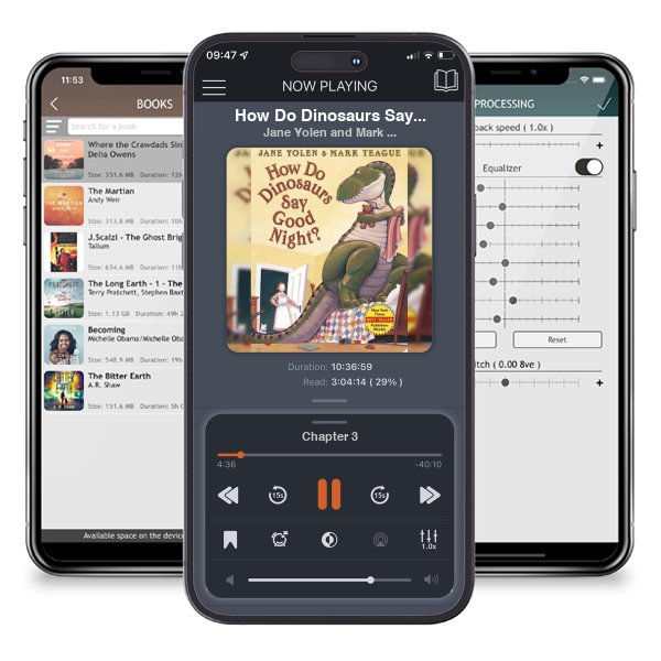 Download fo free audiobook How Do Dinosaurs Say Good Night? (Board Book) by Jane Yolen and Mark Teague and listen anywhere on your iOS devices in the ListenBook app.