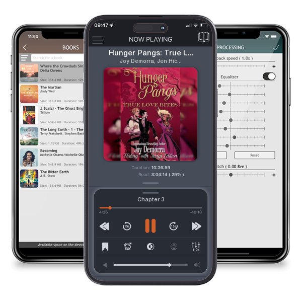Download fo free audiobook Hunger Pangs: True Love Bites (Flirting with Fangs) by Joy Demorra, Jen Hickman, et al. and listen anywhere on your iOS devices in the ListenBook app.