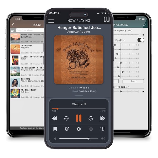 Download fo free audiobook Hunger Satisfied Journal by Annette Reeder and listen anywhere on your iOS devices in the ListenBook app.