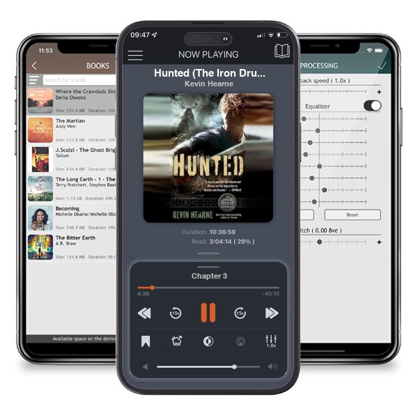 Download fo free audiobook Hunted (The Iron Druid Chronicles, #6) by Kevin Hearne and listen anywhere on your iOS devices in the ListenBook app.