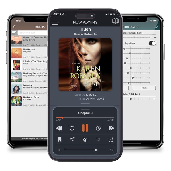 Download fo free audiobook Hush by Karen Robards and listen anywhere on your iOS devices in the ListenBook app.
