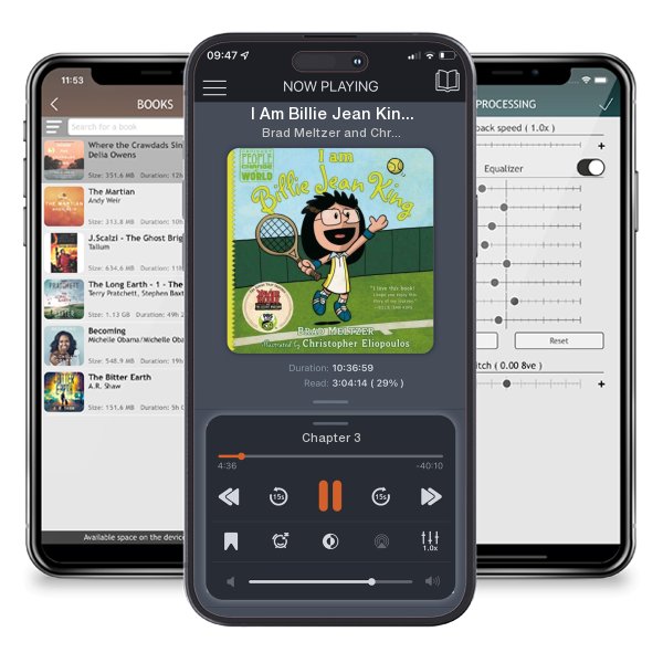 Download fo free audiobook I Am Billie Jean King by Brad Meltzer and Christopher Eliopoulos and listen anywhere on your iOS devices in the ListenBook app.