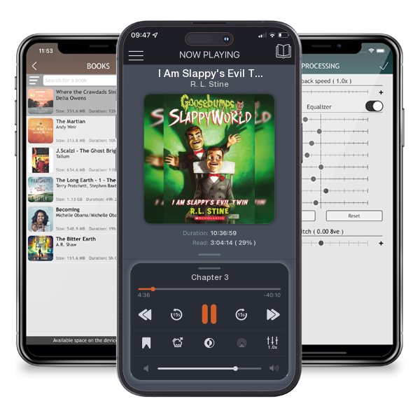 Download fo free audiobook I Am Slappy's Evil Twin (Goosebumps SlappyWorld #3) by R. L. Stine and listen anywhere on your iOS devices in the ListenBook app.