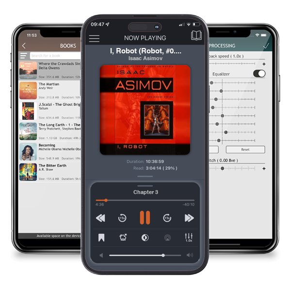Download fo free audiobook I, Robot (Robot, #0.1) by Isaac Asimov and listen anywhere on your iOS devices in the ListenBook app.