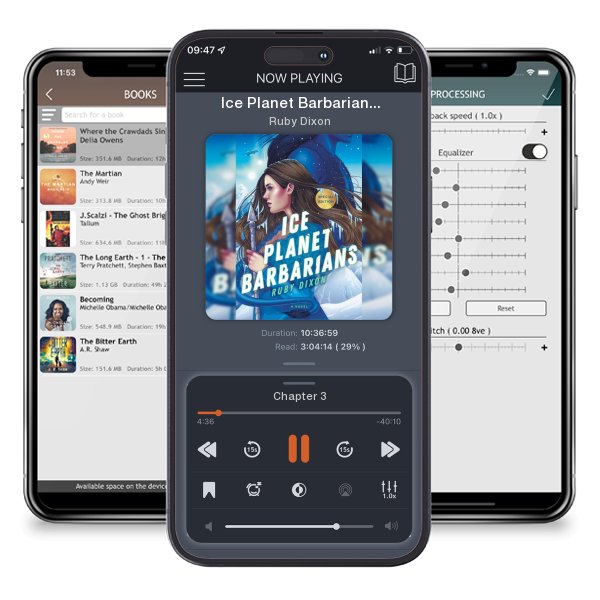 Download fo free audiobook Ice Planet Barbarians by Ruby Dixon and listen anywhere on your iOS devices in the ListenBook app.