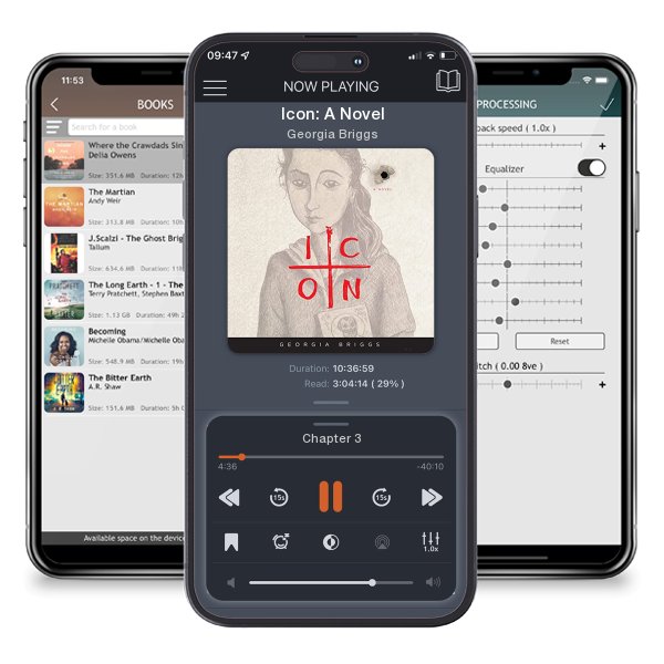 Download fo free audiobook Icon: A Novel by Georgia Briggs and listen anywhere on your iOS devices in the ListenBook app.