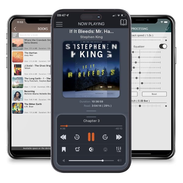 Download fo free audiobook If It Bleeds: Mr. Harrigan's Phone, the Life of Chuck, Rat by Stephen King and listen anywhere on your iOS devices in the ListenBook app.