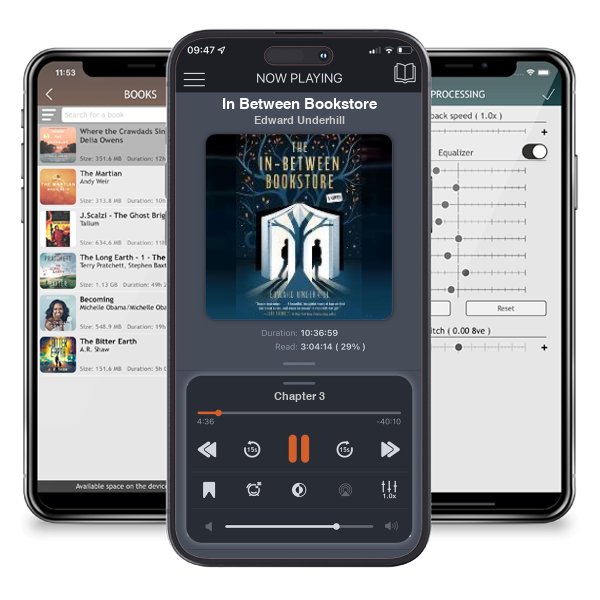 Download fo free audiobook In Between Bookstore by Edward Underhill and listen anywhere on your iOS devices in the ListenBook app.