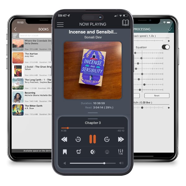 Download fo free audiobook Incense and Sensibility by Sonali Dev and listen anywhere on your iOS devices in the ListenBook app.