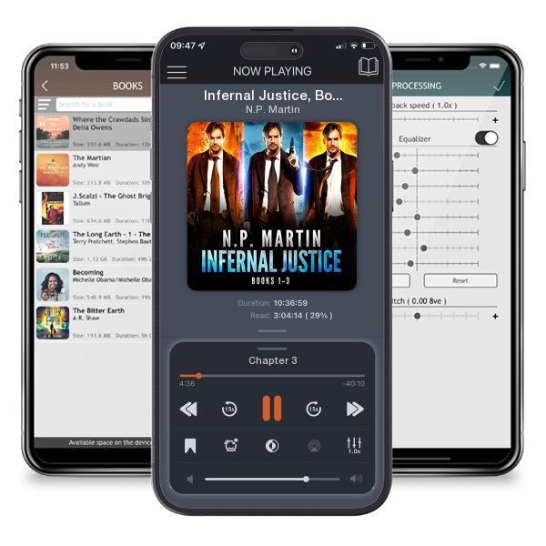 Download fo free audiobook Infernal Justice, Books 1-3 by N.P. Martin and listen anywhere on your iOS devices in the ListenBook app.