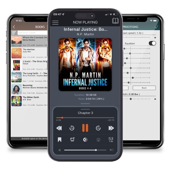 Download fo free audiobook Infernal Justice: Books 4-6 by N.P. Martin and listen anywhere on your iOS devices in the ListenBook app.