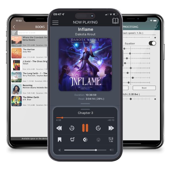 Download fo free audiobook Inflame by Dakota Krout and listen anywhere on your iOS devices in the ListenBook app.