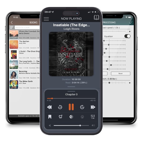 Download fo free audiobook Insatiable (The Edge of Darkness: Book 1) (The Edge of Darkness Trilogy) by Leigh Rivers and listen anywhere on your iOS devices in the ListenBook app.