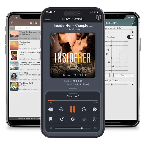 Download fo free audiobook Inside Her - Complete Series by Lucia Jordan and listen anywhere on your iOS devices in the ListenBook app.