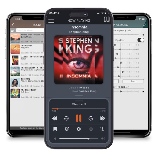 Download fo free audiobook Insomnia by Stephen King and listen anywhere on your iOS devices in the ListenBook app.