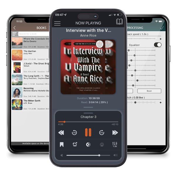 Download fo free audiobook Interview with the Vampire by Anne Rice and listen anywhere on your iOS devices in the ListenBook app.