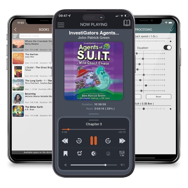 Download fo free audiobook InvestiGators Agents of SUIT 03 Wild Ghost Chase by John Patrick Green and listen anywhere on your iOS devices in the ListenBook app.