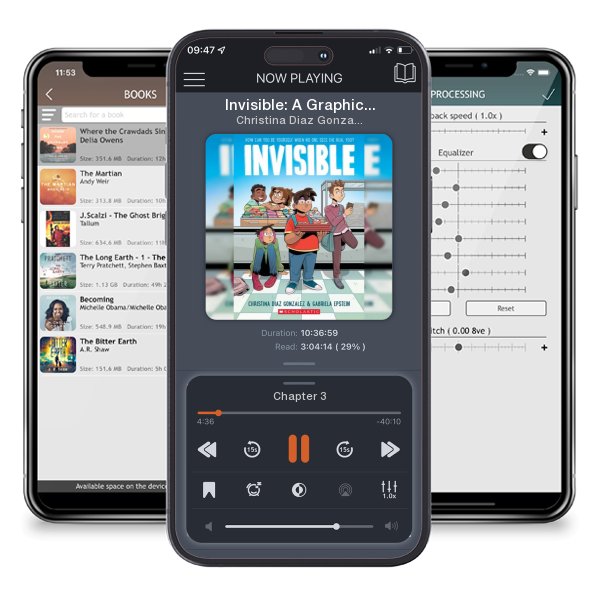 Download fo free audiobook Invisible: A Graphic Novel by Christina Diaz Gonzalez and Gabriela Epstein and listen anywhere on your iOS devices in the ListenBook app.