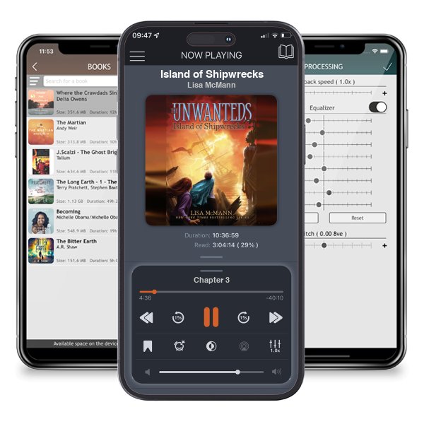 Download fo free audiobook Island of Shipwrecks by Lisa McMann and listen anywhere on your iOS devices in the ListenBook app.