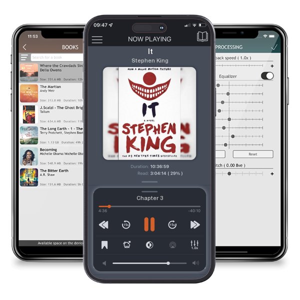 Download fo free audiobook It by Stephen King and listen anywhere on your iOS devices in the ListenBook app.