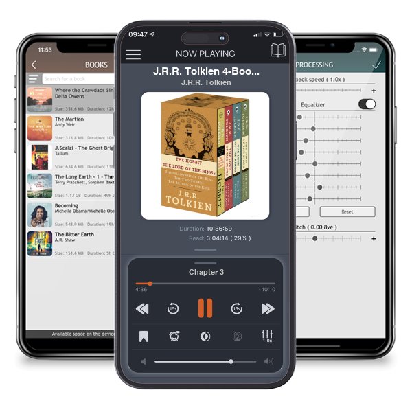 Download fo free audiobook J.R.R. Tolkien 4-Book Boxed Set: The Hobbit and The Lord of the Rings by J.R.R. Tolkien and listen anywhere on your iOS devices in the ListenBook app.