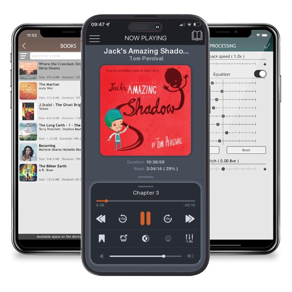 Download fo free audiobook Jack's Amazing Shadow by Tom Percival and listen anywhere on your iOS devices in the ListenBook app.