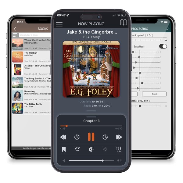 Download fo free audiobook Jake & the Gingerbread Wars by E.G. Foley and listen anywhere on your iOS devices in the ListenBook app.